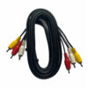 3RCA Male to 3RCA Male Audio Video Cable 2.7m – Compatible for TV, LCD, LED, DTH, DVD, VCR