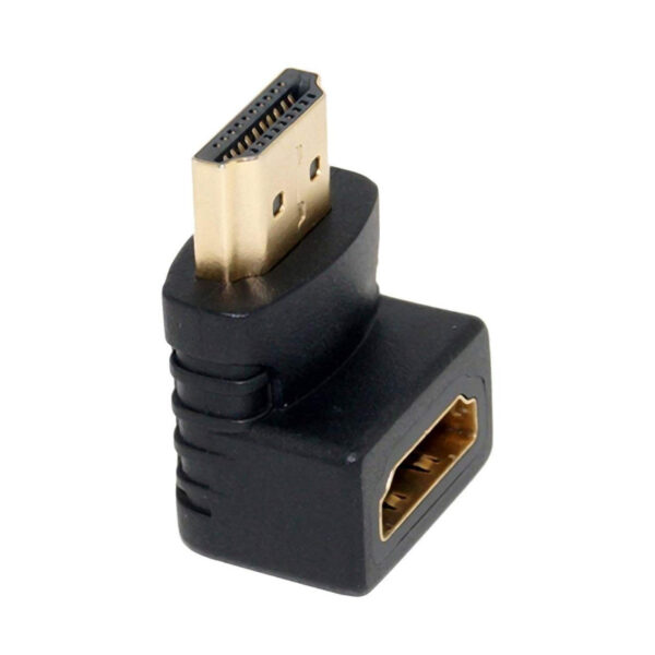 HDMI Adapter (Male to Female), 90 Degree HDMI Bend, L-Shaped HDMI Jointer, Upix