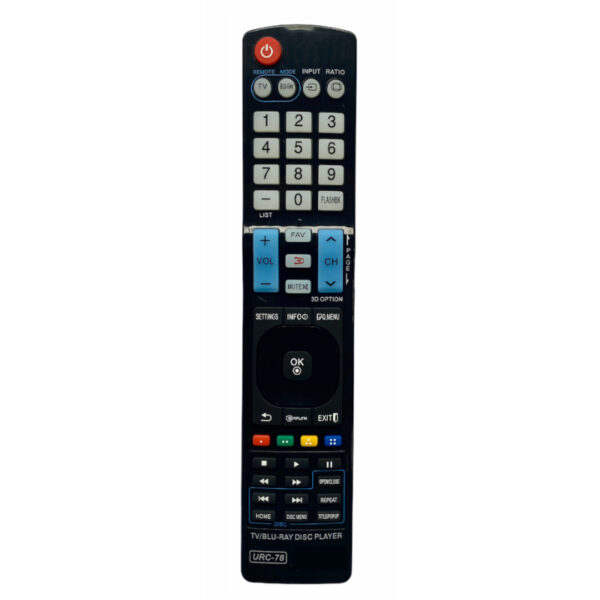 Compatible LG 3D Bluray LCD/LED Remote No. URC78