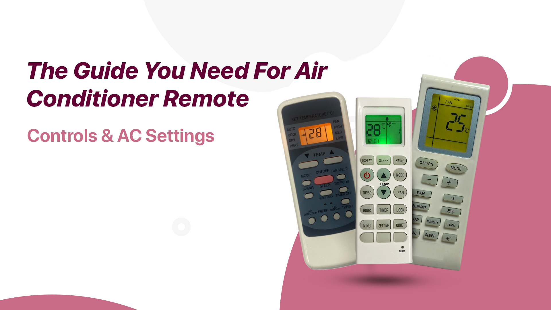 The Guide You Need For Air Conditioner Remote Controls & AC Settings