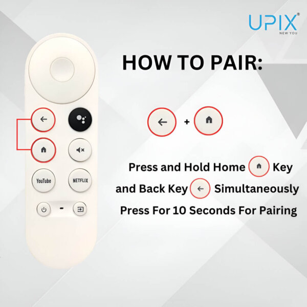 Upix Compatible for Google Chromecast Smart TV Remote No. 1273 (with Voice) - Image 3