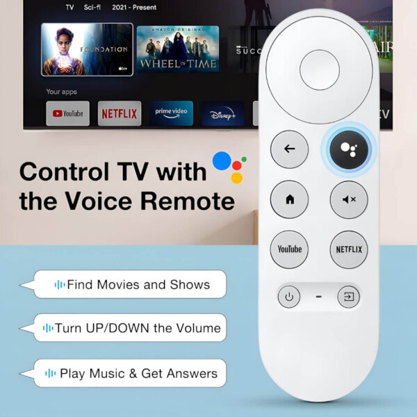 Upix Compatible for Google Chromecast Smart TV Remote No. 1273 (with Voice) - Image 5