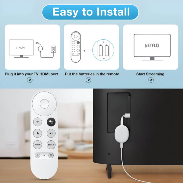 Upix Compatible for Google Chromecast Smart TV Remote No. 1273 (with Voice) - Image 7
