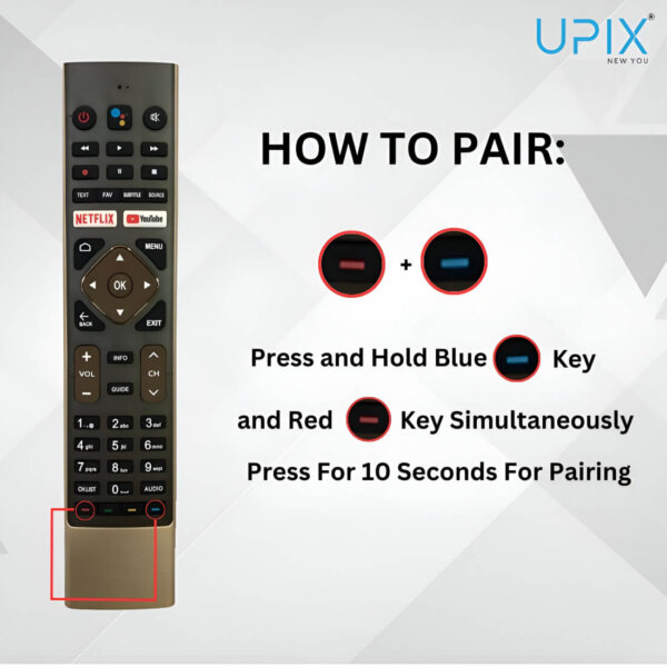 Upix Compatible for Haier Smart TV Remote No. 1276 (with Voice) - Image 2