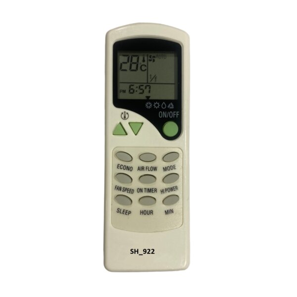 Upix Compatible Hyundai AC Remote No. 7 (No Backlight)