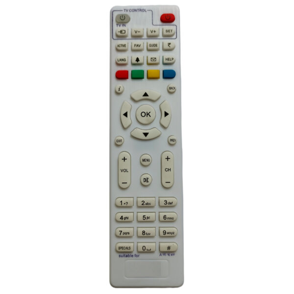 Upix Compatible Videocon DTH Remote No. 940 (White)