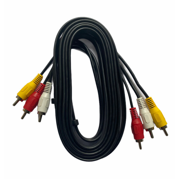 Upix 3RCA Male to 3RCA Male Audio Video Cable - 2.7m