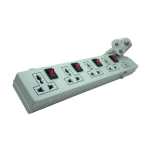 Upix Universal Power Strip 4x4 with 4 Sockets & 4 Switches 4.5 Meter (14.7 Feet)