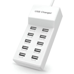 Upix USB Charger USB Charging Station 10 Port