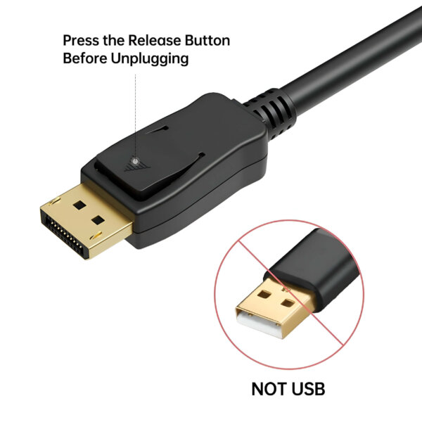 Upix 4K Display Port to HDMI Cable for Projector, Laptop, TV, Monitor, MacBook 1.5 Metres - Image 7