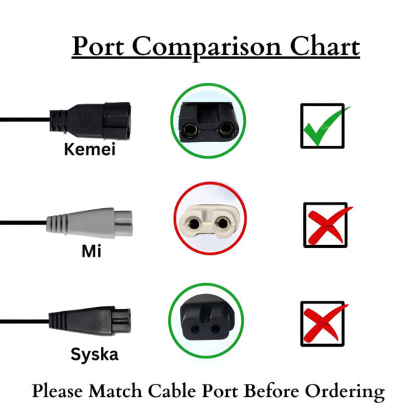 Upix USB Trimmer Charging Cable 1 Meter (3.2 Feet) Compatible for Kemei Trimmer - Image 4