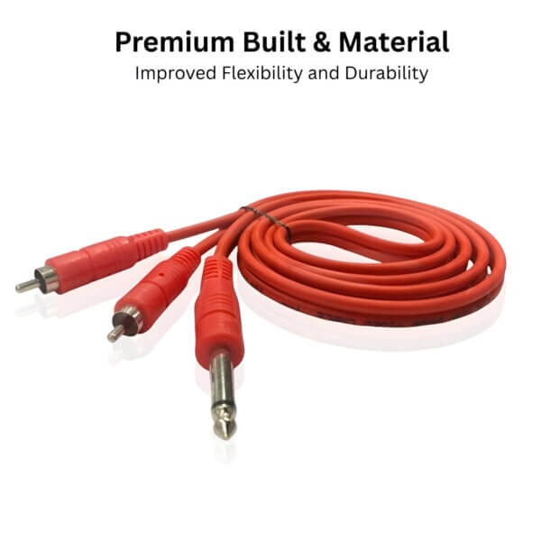 Upix Male to Male 6.35mm Amplifier to RCA Audio Cable 1.3 Meters - Image 4