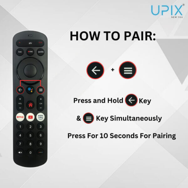 Upix Compatible for Airtel Xstream DTH Set Top Box Remote No. 1306 (with Voice) - Image 2