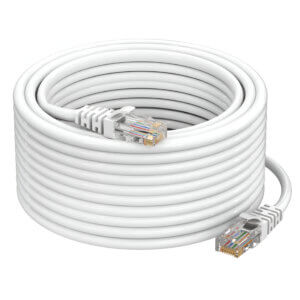 Upix Ethernet Patch Cord CAT6, RJ45 LAN Cable - 15 Meters (49.2 Feet) - White