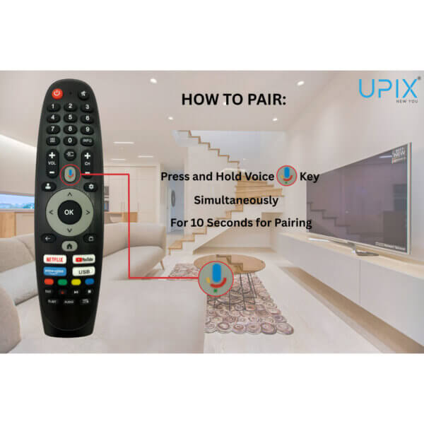 Upix Compatible for Sansui Smart TV Remote No. 1341 (with Voice) - Image 2