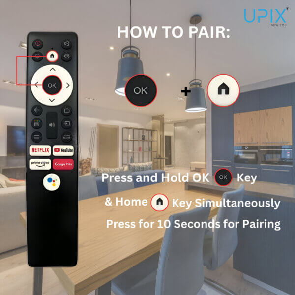 Upix Compatible Amstrad Smart TV Remote No. 973 (with Voice) - Image 2