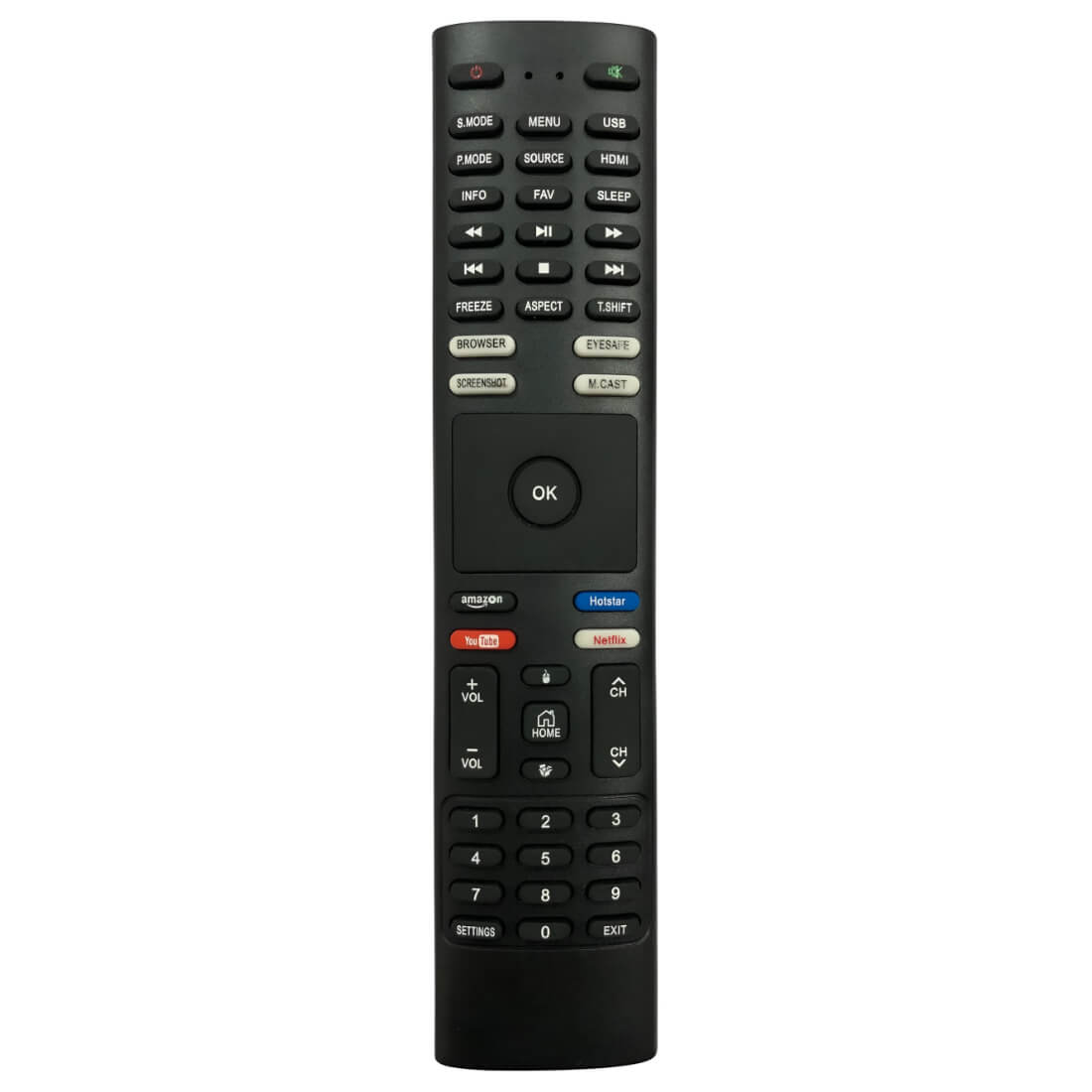 Upix Compatible for Toshiba Smart TV Remote No. 1348 (No Voice)