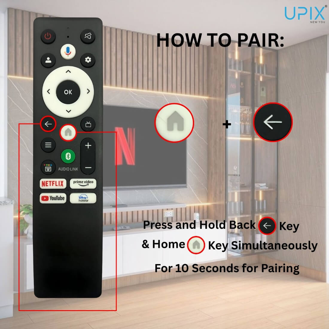 Upix Compatible for Panasonic Smart TV Remote No. 1352 (with Voice) - Image 2