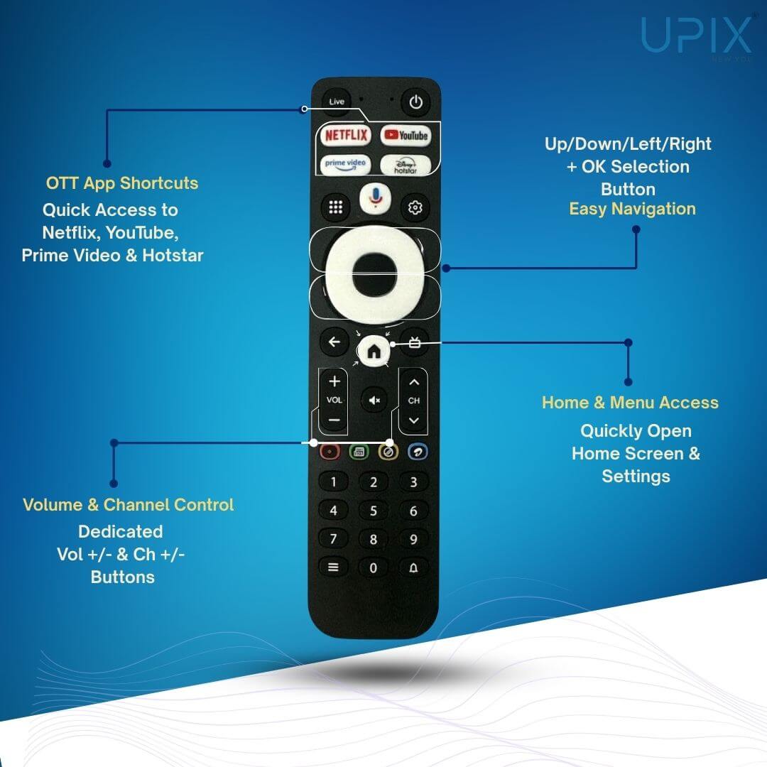 Upix Compatible Airtel Xstream Smart DTH Remote No. 1371 (No Voice) - Image 3