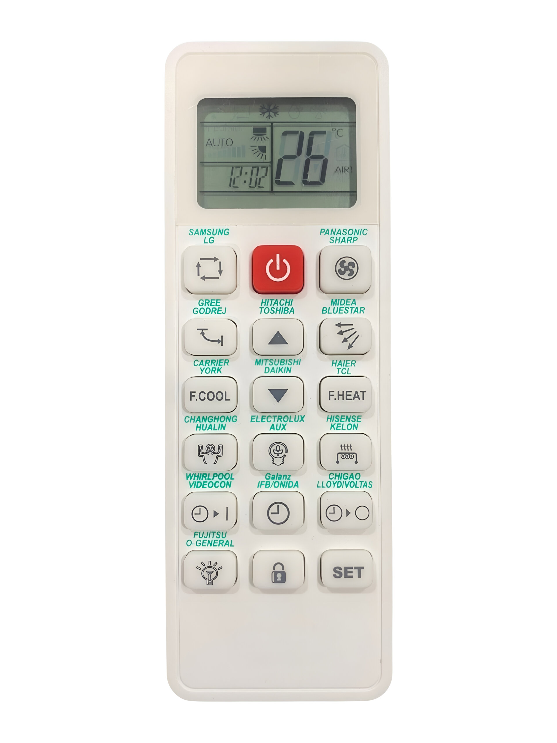 Upix Compatible Universal AC Remote No. K-6600 | No Backlight | Exact Match Required