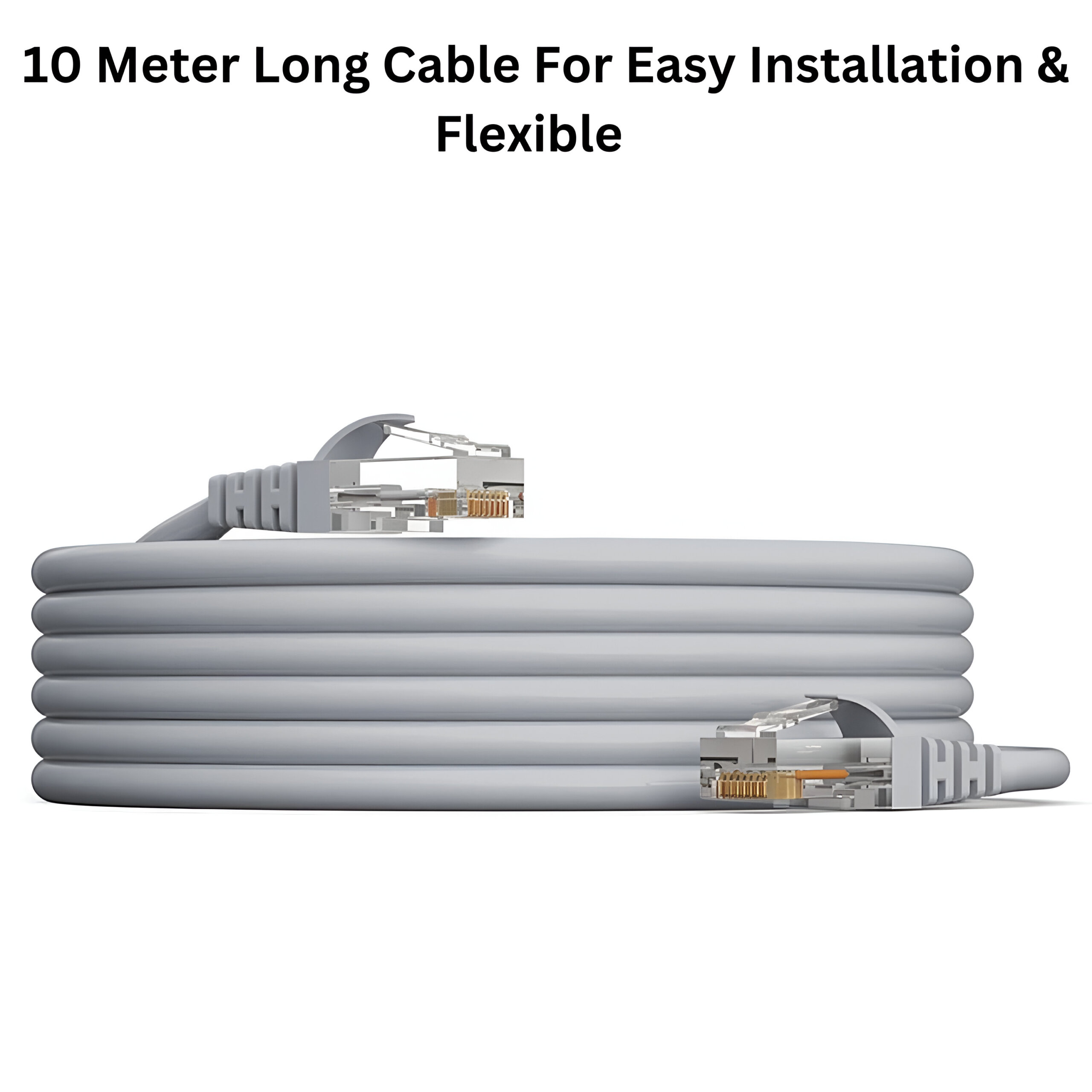 Upix Ethernet Patch Cord CAT6E, RJ45 LAN Cable - 10 Meters - Image 3