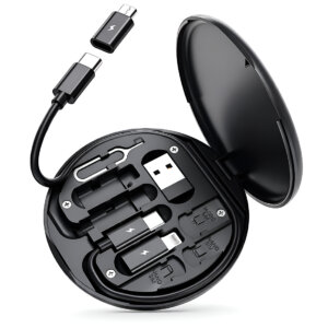 Upix All-in-One 60W Fast Charging Travel Cable Set | USB-C to C, Lightning & Micro USB