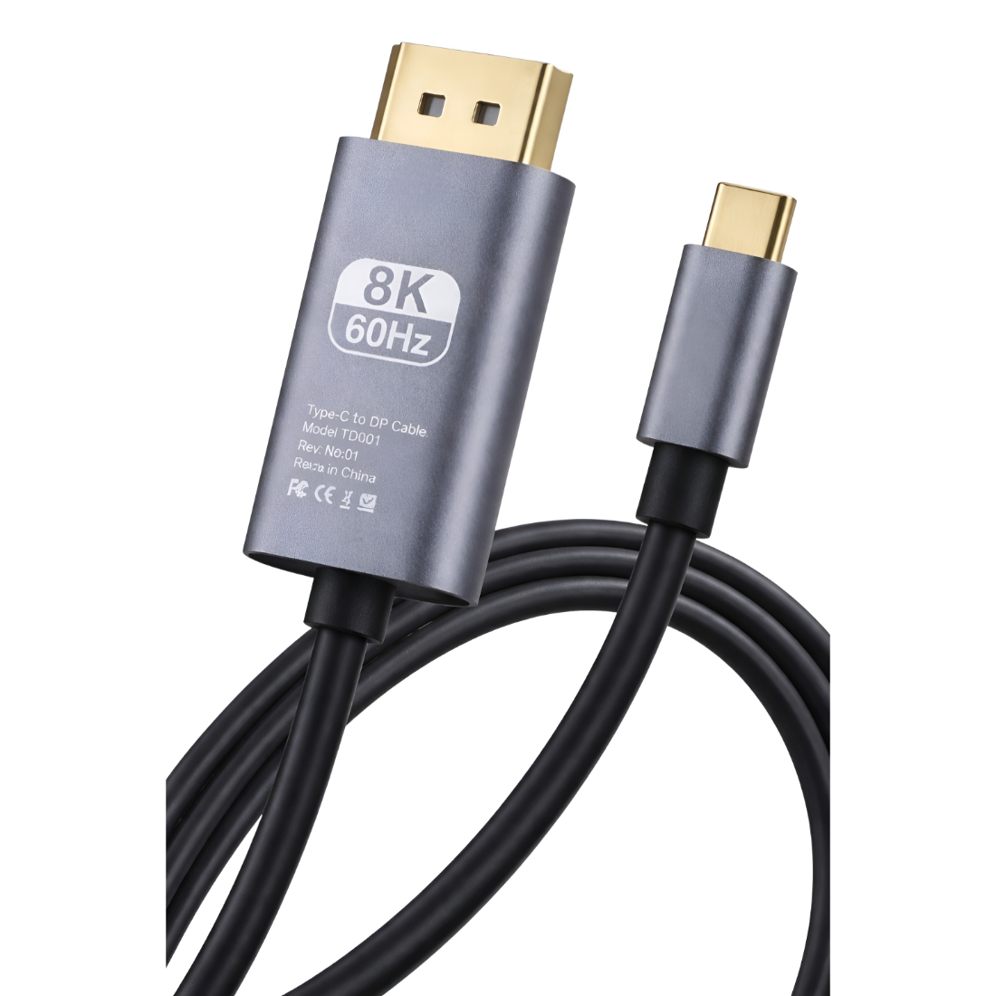 Upix Type C to DisplayPort Cable 1.5 Metres (4.92 Feet) | Thunderbolt Compatible for MacBook, Laptop, iPad, PC, Projector - Image 2