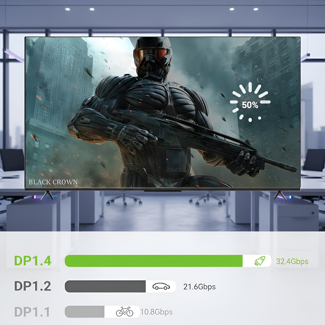 Upix Type C to DisplayPort Cable 1.5 Metres (4.92 Feet) | Thunderbolt Compatible for MacBook, Laptop, iPad, PC, Projector - Image 6