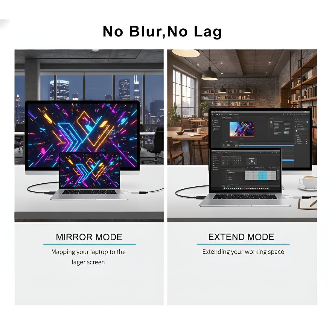 Upix USB Type C Male to Female DisplayPort Cable Adapter 8K/4K UHD | Compatible for MacBook/Chromebook, Smartphones, laptops, Tablets, and HDTVs - Image 4