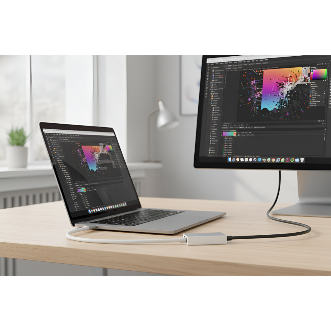 Upix USB Type C Male to Female DisplayPort Cable Adapter 8K/4K UHD | Compatible for MacBook/Chromebook, Smartphones, laptops, Tablets, and HDTVs - Image 7