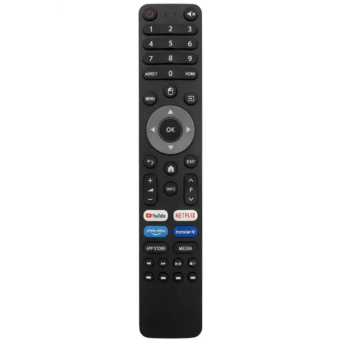 Upix Compatible for Weston Smart TV Remote No. 1391 (No Voice)