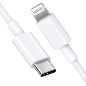 Upix Type C to Lightning Cable 30cm (0.98 Feets), Compatible for i-Phone 14/13/12/11/X/i-Pad - White
